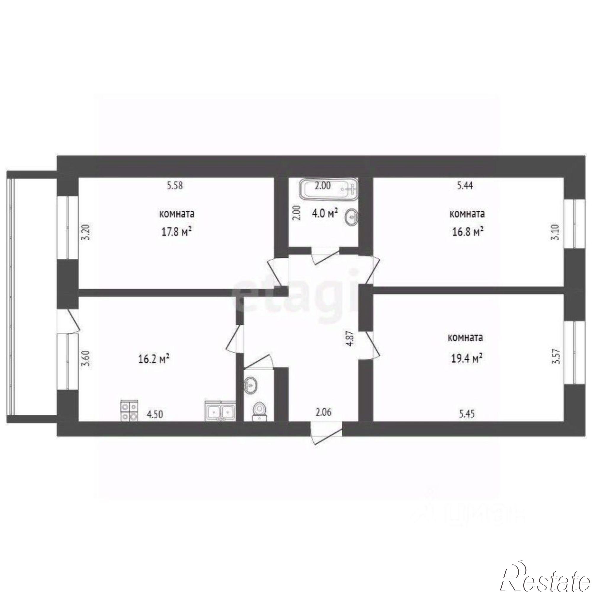 Купить квартиру за 8 000 000 рублей на Революционная улица, 19