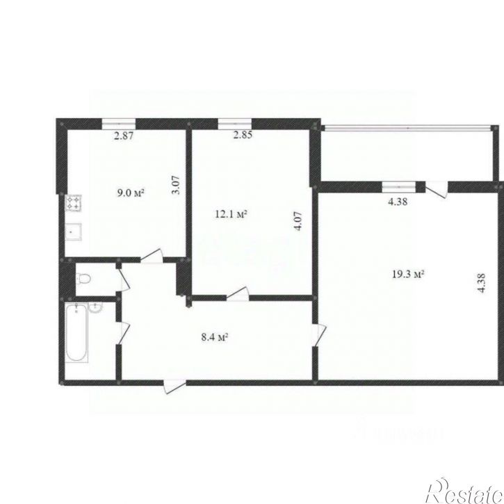 2-комн квартира городской округ Тобольск