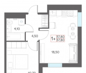 1-комн, 37 кв м, этаж 2/8 микрорайон 7А, 29