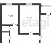 2-комн, 51кв м, этаж 9/9 микрорайон Менделеево, 21
