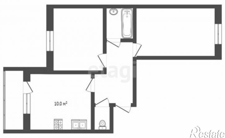 2-комн квартира 7-й микрорайон, 49А