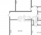 3-комн, 66кв м, этаж 3/9 9-й микрорайон, 15А