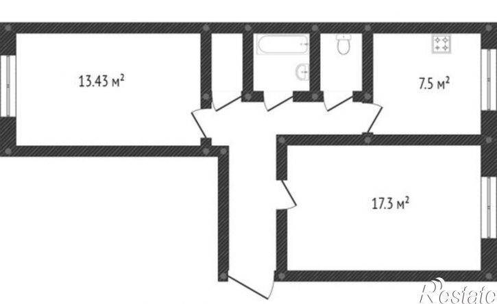 2-комн квартира 7-й микрорайон, 6