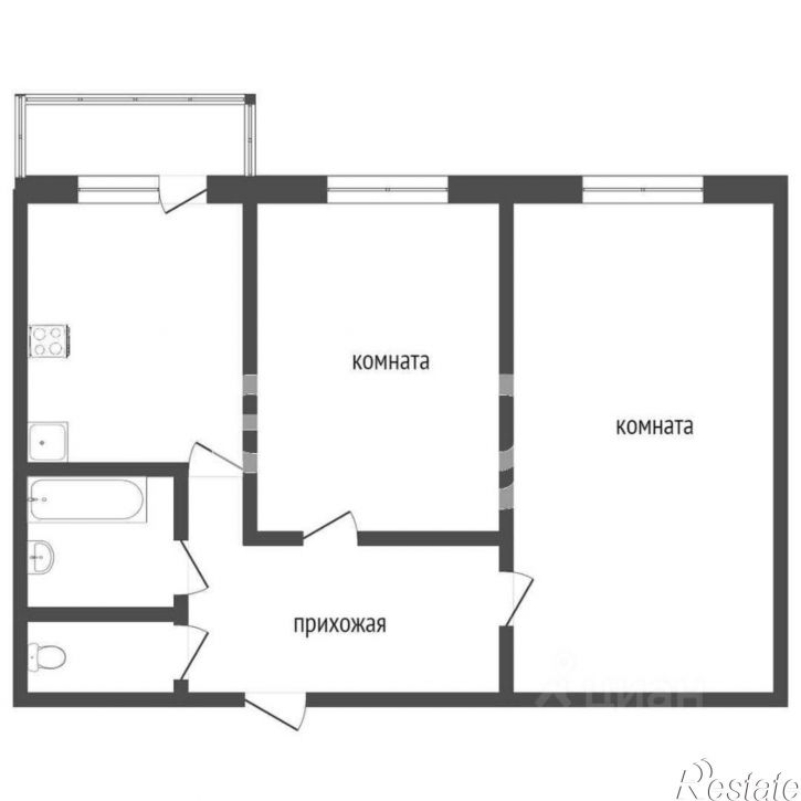 2-комн квартира городской округ Тобольск