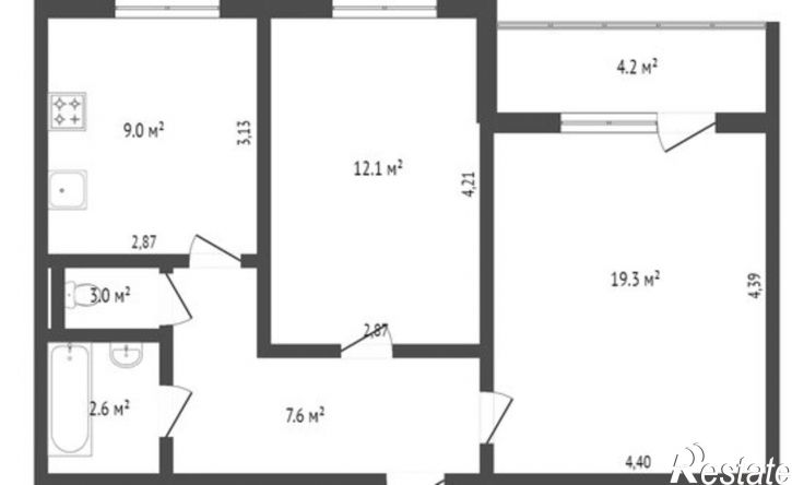 2-комн квартира 9-й микрорайон, 27