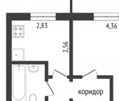1-комн, 30кв м, этаж 5/9 7-й микрорайон, 14