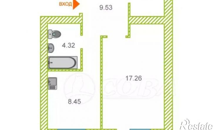 1-комн квартира 10-й микрорайон, 9А