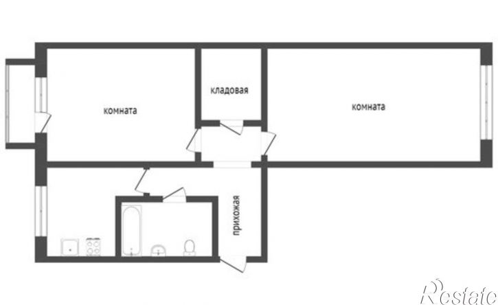 2-комн квартира 4-й микрорайон, 31А