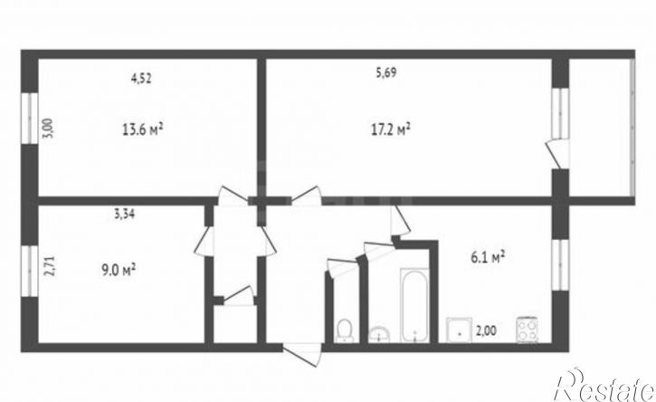 3-комн квартира микрорайон Менделеево, 8