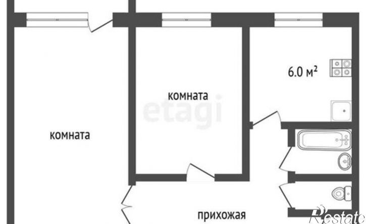 2-комн квартира 4-й микрорайон, 11А