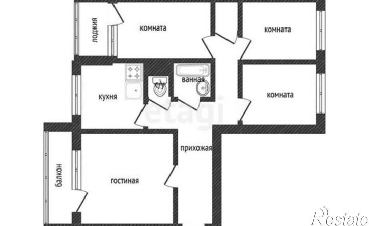 4-комн квартира 9-й микрорайон, 33