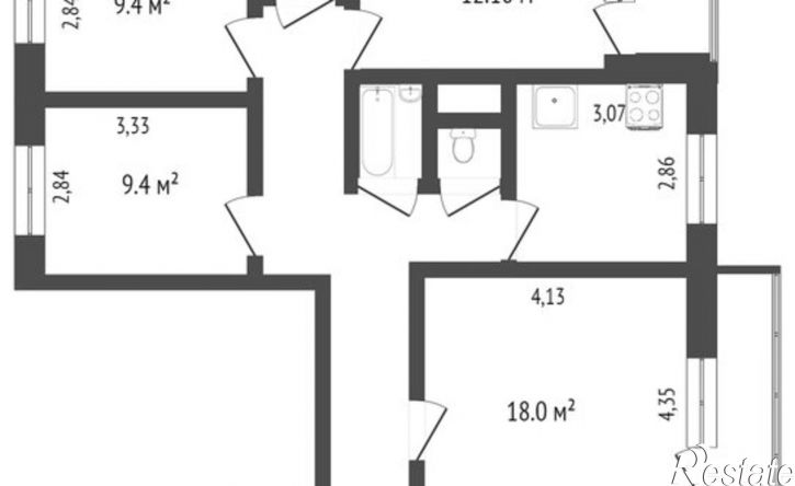 4-комн квартира микрорайон 7А, 24