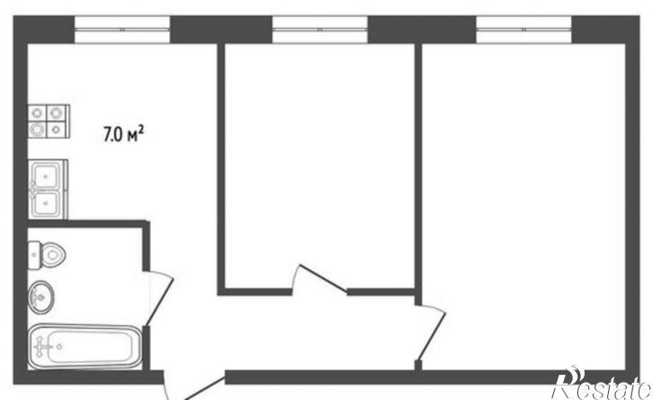 1-комн квартира микрорайон Иртышский, 3