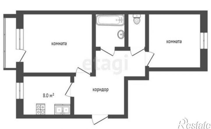 2-комн квартира микрорайон Менделеево, 16