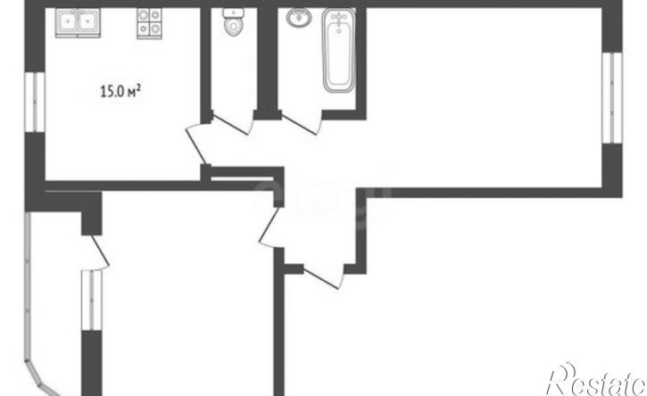 2-комн квартира микрорайон 3Б, 19Б