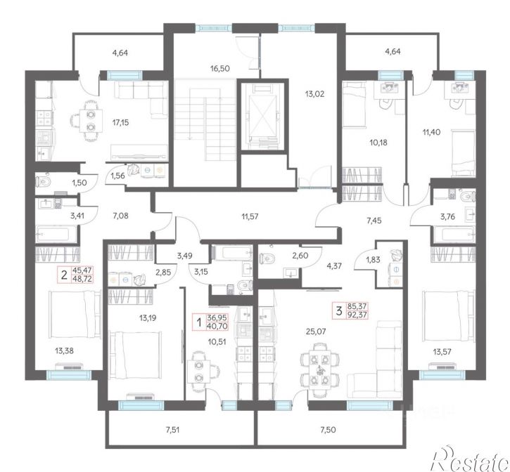 3-комн квартира в новом доме микрорайон 7А, 29