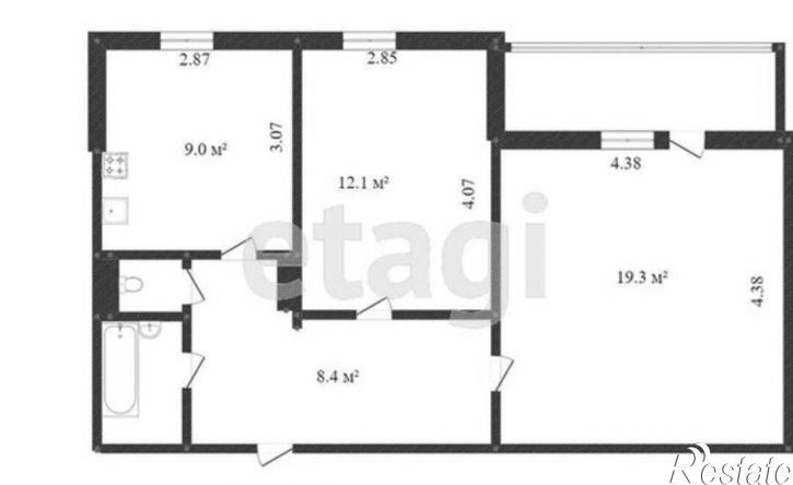 2-комн квартира 9-й микрорайон, 31