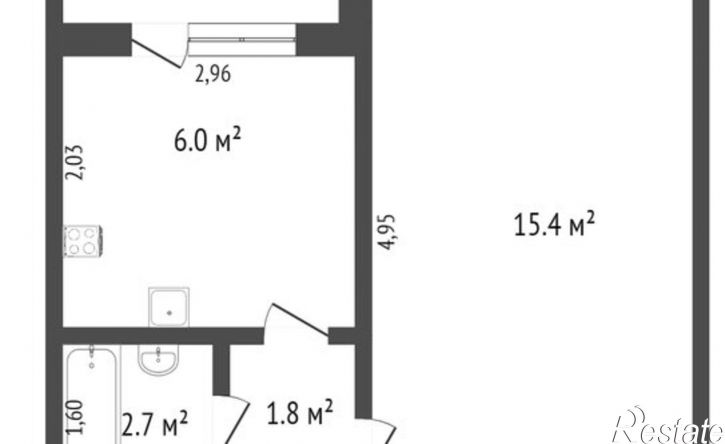 1-комн квартира микрорайон 3Б, 21А