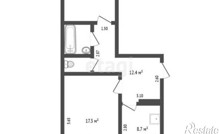 2-комн квартира 10-й микрорайон, 1