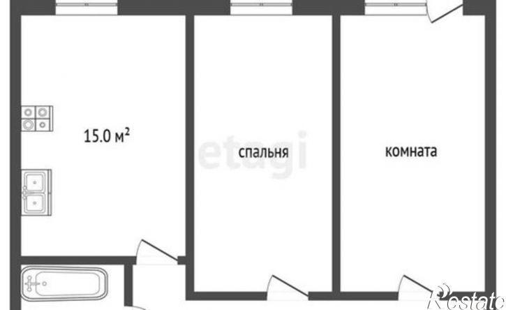 2-комн квартира ул 2-я Северная, 47,  д. 47