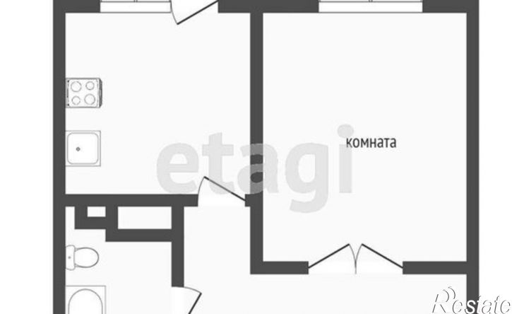 1-комн квартира 4-й микрорайон, 17