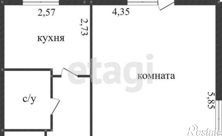 1-комн квартира 9-й микрорайон, 16