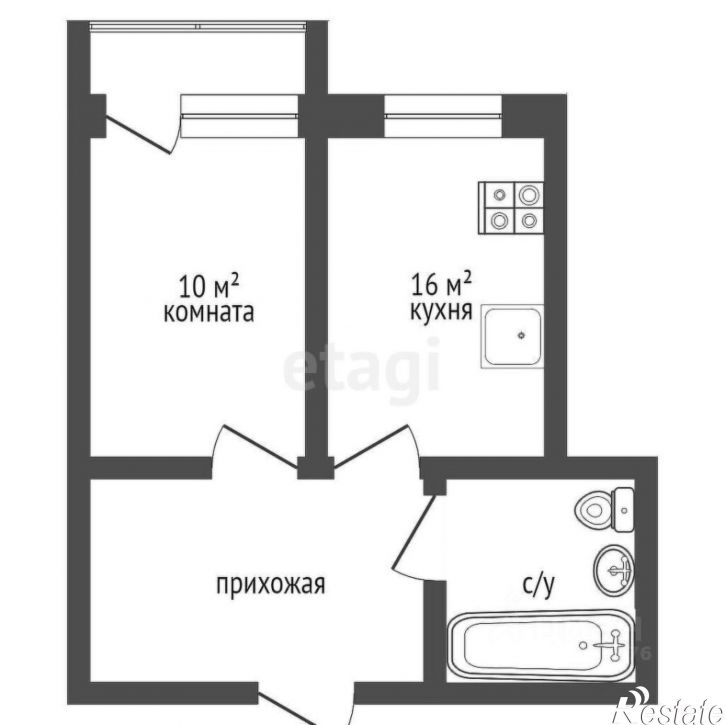 1-комн квартира ул Радищева, 21,  д. 21