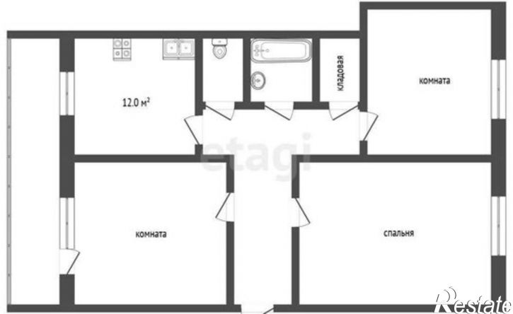 3-комн квартира ул Октябрьская, 33,  д. 33