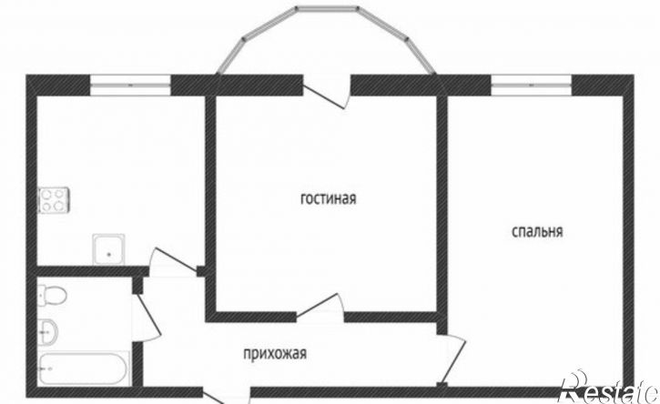 2-комн квартира ул Октябрьская, 19,  д. 19
