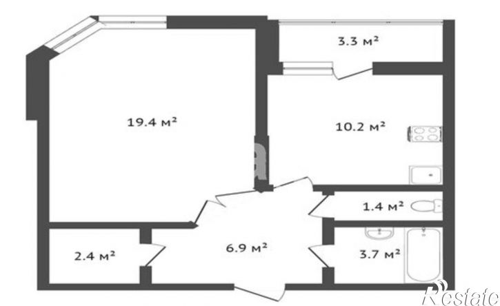 1-комн квартира 10-й микрорайон, 3Г