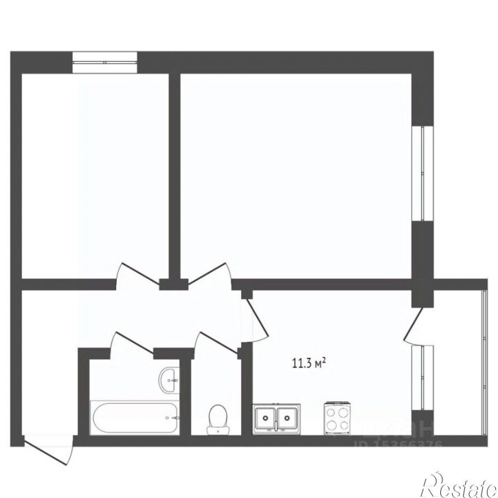 2-комн квартира ул 5-я Северная, 11,  д. 11