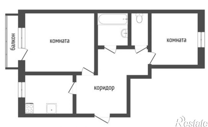 2-комн квартира ул Семена Ремезова, 54,  д. 54