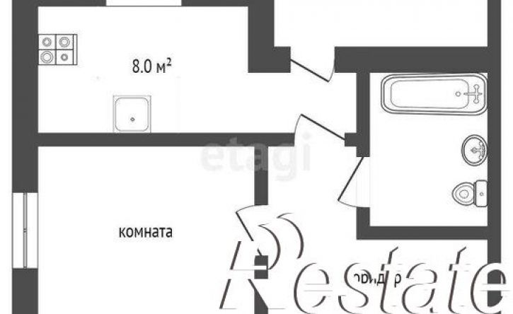 1-комн квартира 15-й микрорайон, 16