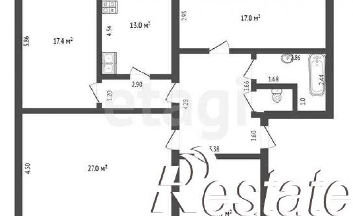 4-комн квартира Рощинский переулок, 40,  д. 40