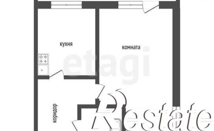 1-комн квартира 8-й микрорайон, 44