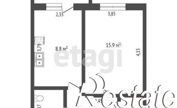 1-комн квартира 15-й микрорайон, 15